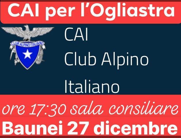 Nasce il CAI Ogliastra. Primo incontro, il 27 dicembre a Baunei