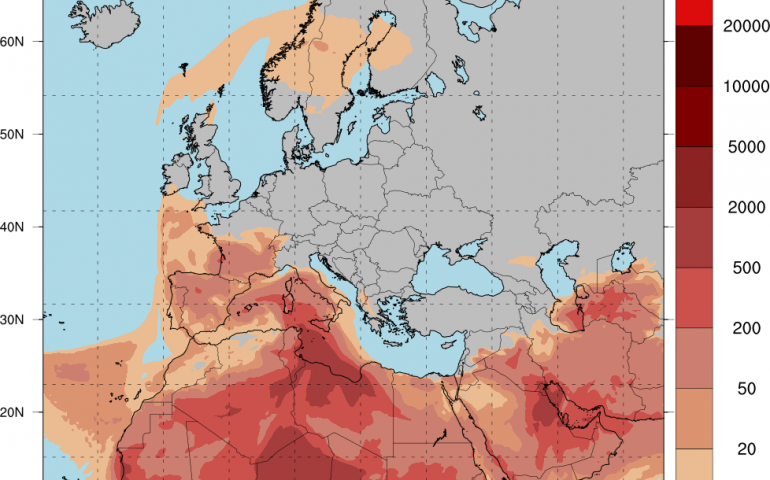 Meteo Ogliastra, Pasqua e Pasquetta senza pioggia ma cielo rosso di sabbia desertica