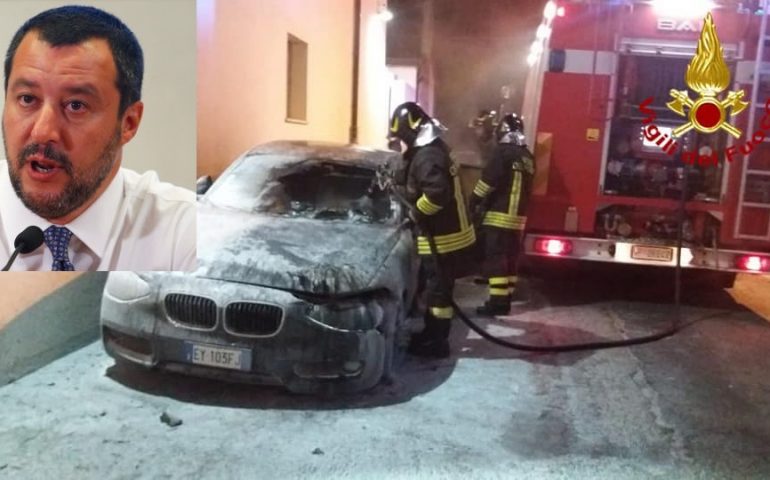 Orgosolo, auto di un carabiniere in fiamme, Salvini: “Solidarietà ai militari, reagiremo”
