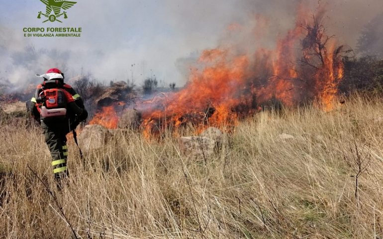 Incendio a Bolotana, elicottero in azione: si tenta di domare le fiamme