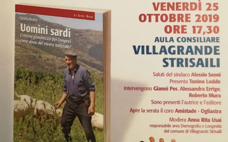 “Uomini sardi”. I segreti della longevità nel romanzo di Gisella Rubiu: appuntamento venerdì a Villagrande