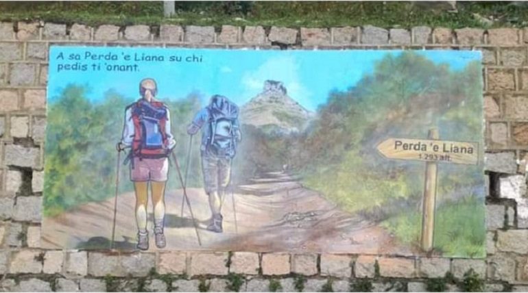 Un’opera d’arte impreziosisce Gairo Sant’Elena: terminato il murale di Aregoni dedicato a Perda ‘e Liana