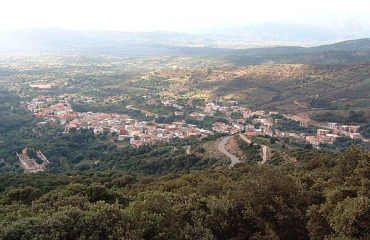 Panorama del paese ogliastrino Triei.