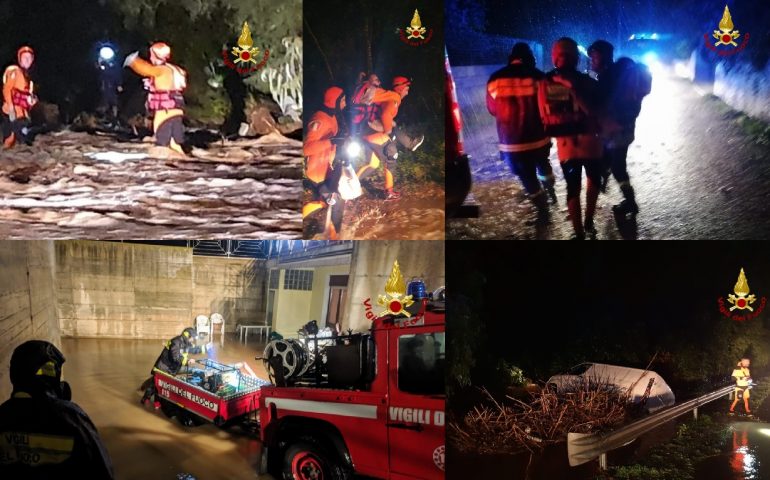 Sud Sardegna piegato dal maltempo: notte terribile nelle campagne di Sinnai e Soleminis