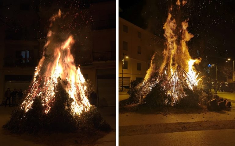 (FOTO) Doppio Fogone a Villagrande: grandi festeggiamenti per Sant’Antonio