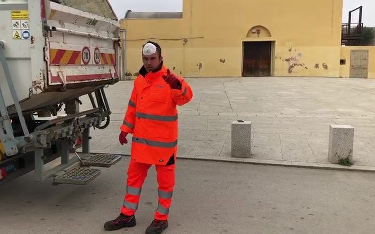 (VIDEO) “Noi siamo qui per voi. Voi state a casa. Insieme ce la faremo”. Il video messaggio di un operatore ecologico di Tortolì