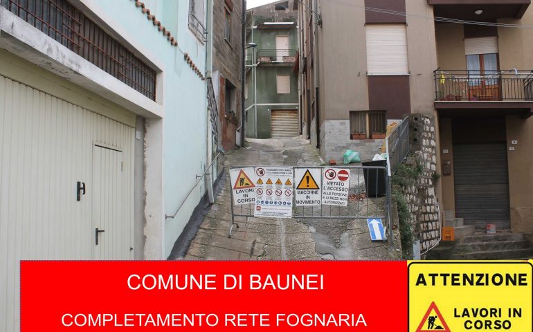 Baunei, lavori alla rete fognaria: chiusa al traffico la via De Pretis