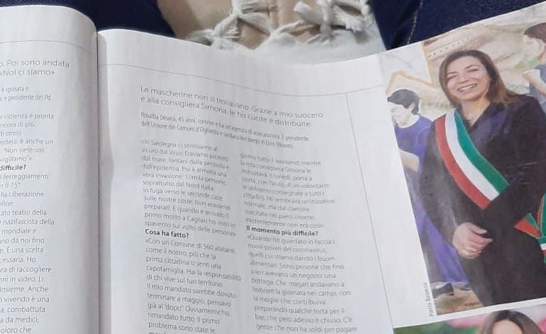 La Sindaca Deiana intervistata da “F”, rivista di Cairo Editore: «Le difficoltà di questo periodo d’emergenza»