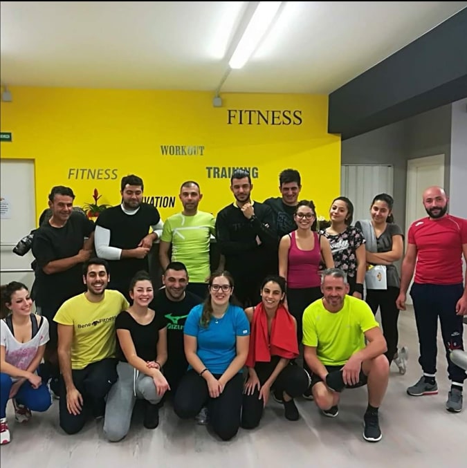 Foto di gruppo della palestra BeneFitiness di Tortolì.