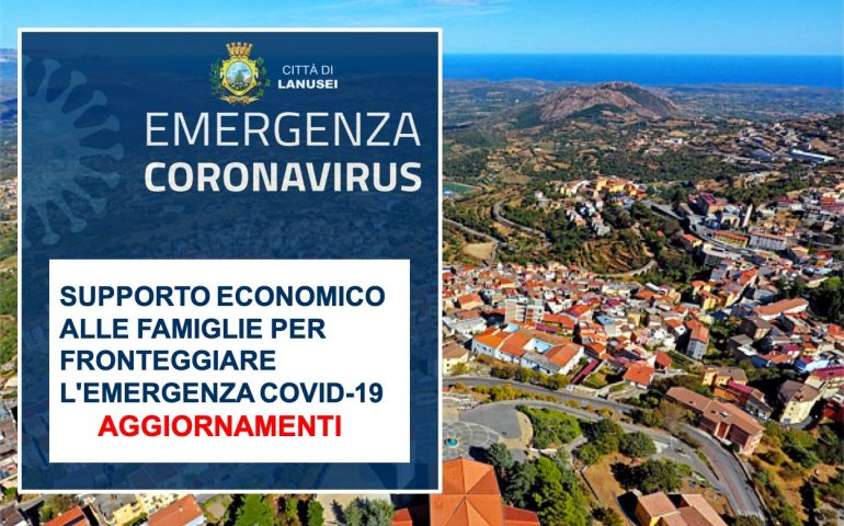 Lanusei. Emergenza Covid-19, 52mila euro dalla Regione per supporto economico alle famiglie