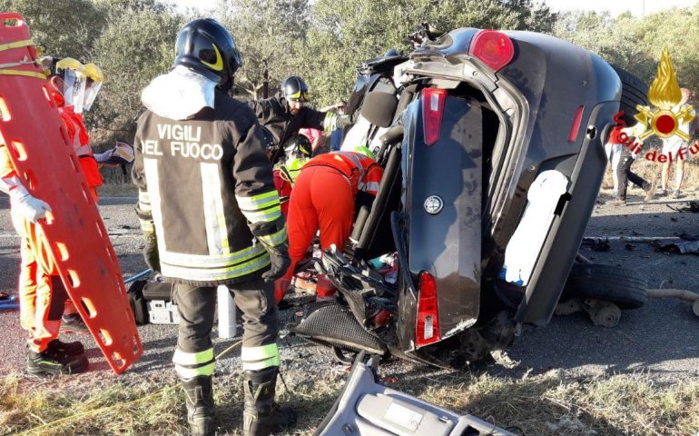 Terribile incidente a Siamanna: auto si ribalta, conducente all’ospedale in elicottero