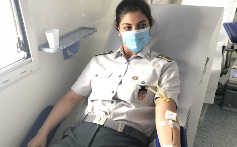 Raccolta di sangue. Le Fiamme Gialle di Nuoro in prima linea per la solidarietà