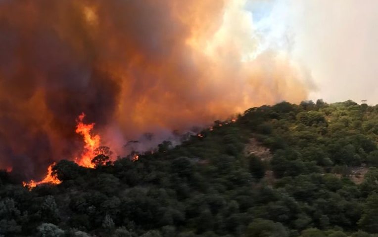 Ancora allarme incendi, inferno di fuoco a Mandas