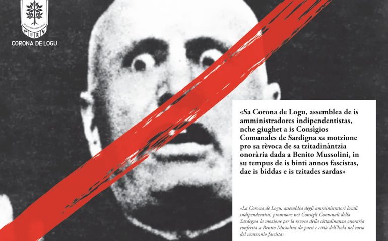 Una mozione per la revoca della cittadinanza onoraria conferita a Mussolini dalla Sardegna