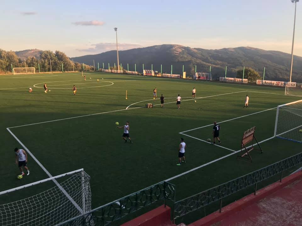 Allenamenti del Seui Arcuerì prima della chiusura del campo sportivo Burridorgiu.