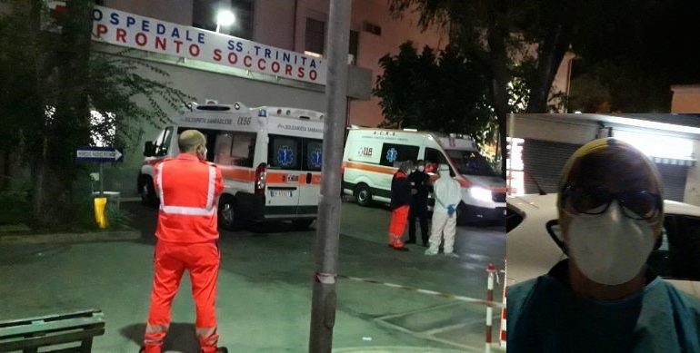 (VIDEO) Emergenza Covid-19, ore di attesa per le ambulanze al Santissima Trinità: «Situazione terrificante. Non sanno più dove mettere i pazienti»