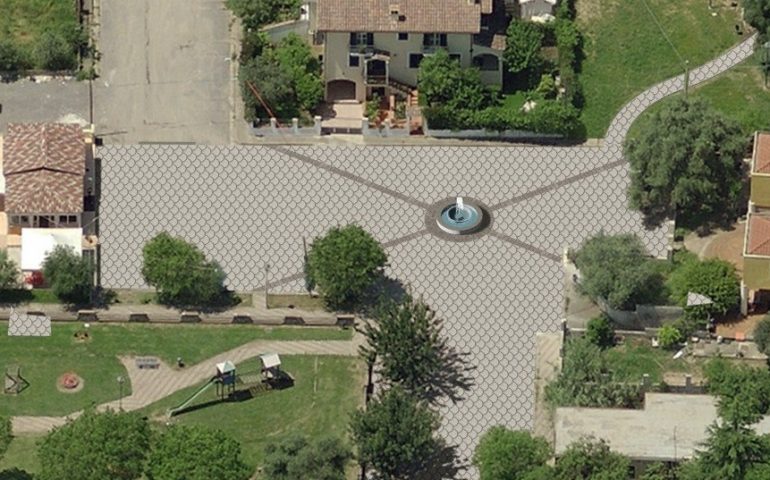 Nuova pavimentazione e fontana centrale: partono i lavori per il restyling di Piazza Venezia a Girasole (FOTO)