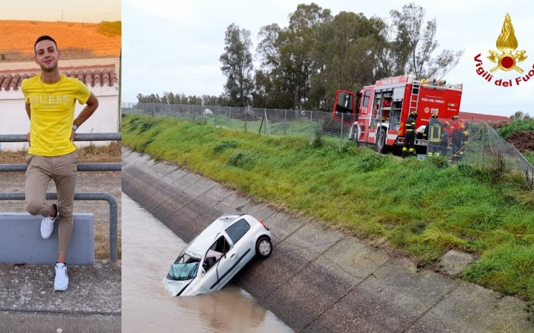 Sardegna, terribile incidente: 20enne muore intrappolato nell’auto caduta in un canale
