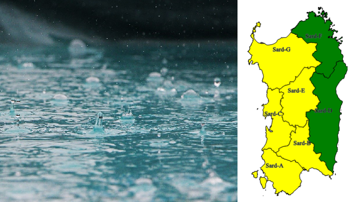 Maltempo in Sardegna: allerta meteo della Protezione civile per piogge e temporali