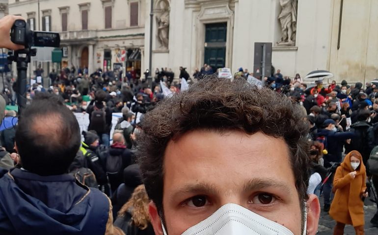 IoApro a Roma, due giovani imprenditori ogliastrini uniti alla protesta per la riapertura delle attività