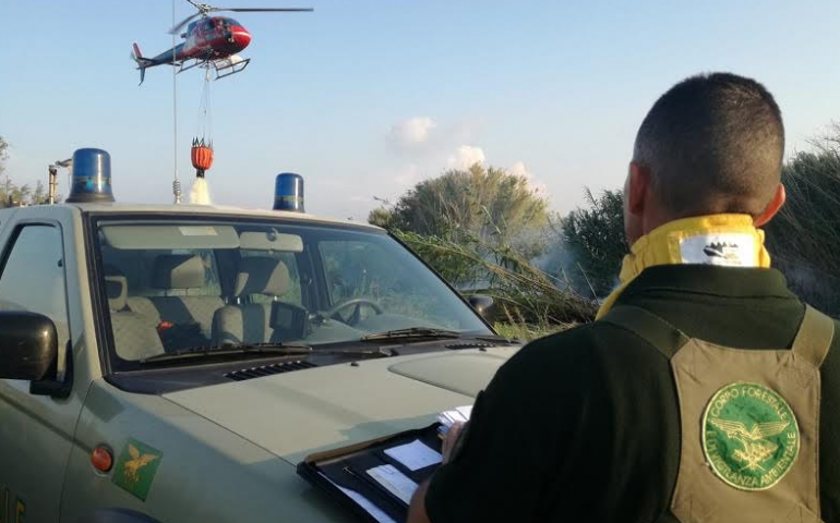 Grossi incendi in provincia di Nuoro: in fiamme 35 ettari di pascolo, elicotteri in azione