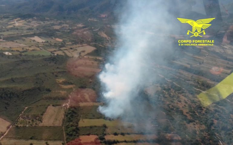Triei, incendio nella località “Riu Abba Frida”: operazioni ancora in corso