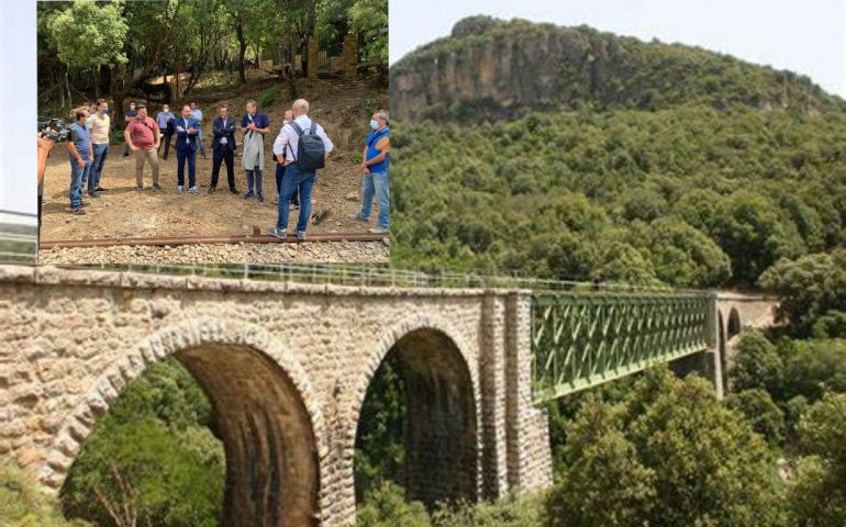 Ussassai, consegna ufficiale lavori del ponte de Irztioni (Niala). Todde: “Ritornerà il Trenino”