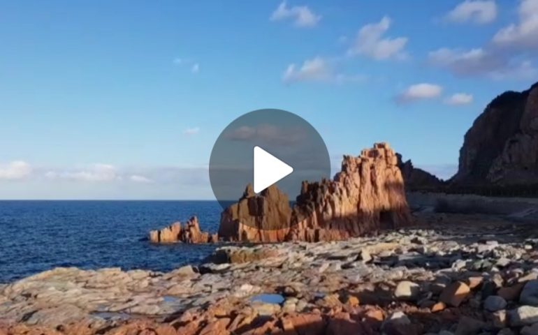 (VIDEO) Ogliastra, una visuale nella baia delle Rocce Rosse ad Arbatax a gennaio