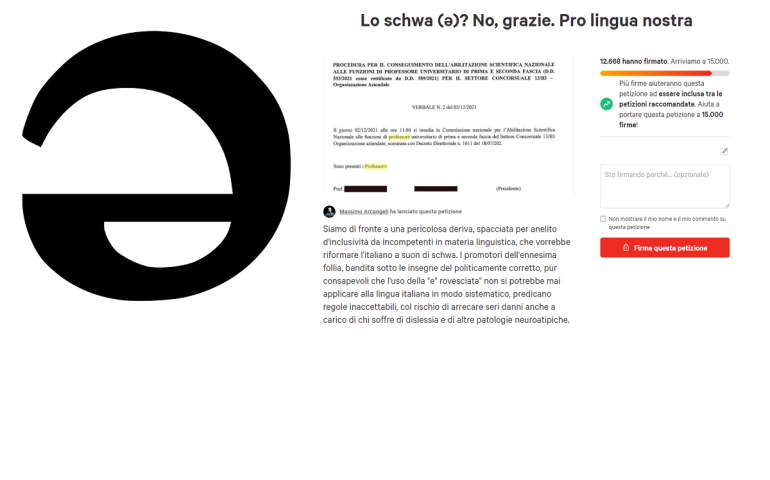 “Lo schwa (ə)? No, grazie”: la petizione lanciata da un docente cagliaritano divide il web
