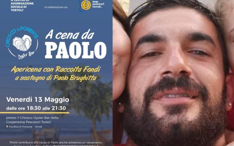 “A cena da Paolo”: venerdì 13 maggio apericena con raccolta fondi a sostegno di Paolo Brughitta