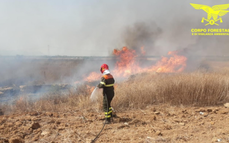 Villagrande, incendio ad Arrauli: interviene anche l’elicottero