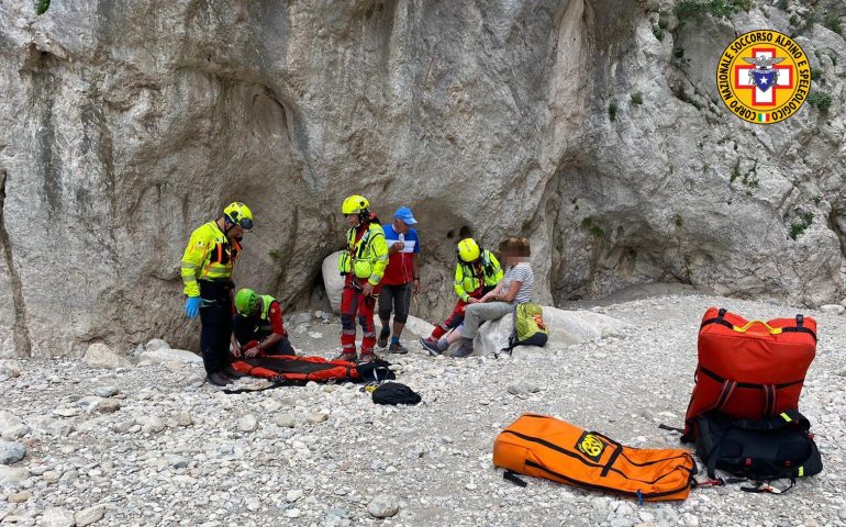 Urzulei, escursionista infortunata a Gorropu: interviene il Soccorso Alpino e Speleologico Sardegna