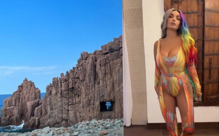 (FOTO) Elettra Lamborghini in Ogliastra: tra resort e Rocce Rosse prima del concerto