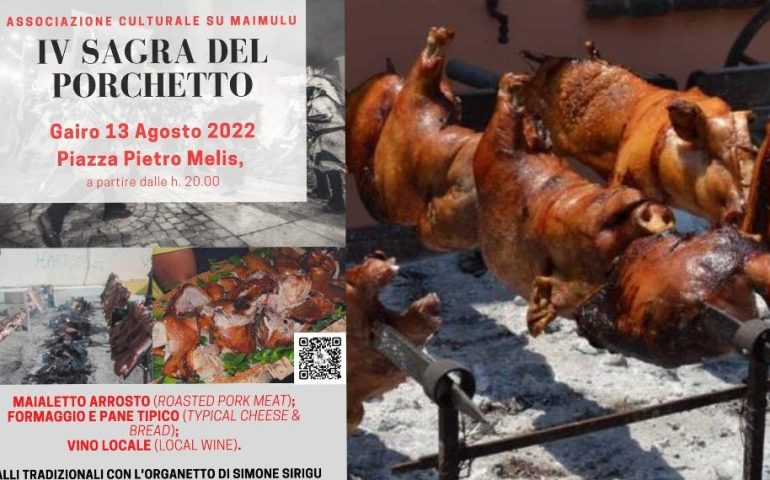 Gairo, dopo due anni ritorna l’attesa “Sagra del Porchetto”: appuntamento il 13 agosto