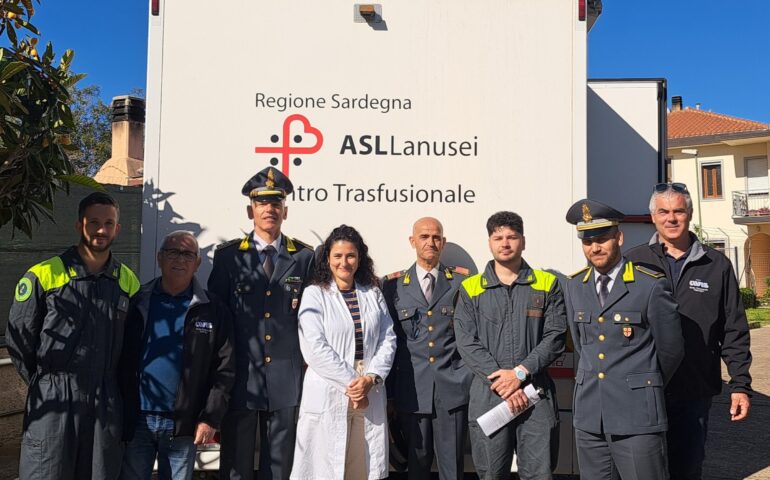 Tortolì, la Guardia di Finanza dona 23 sacche di sangue