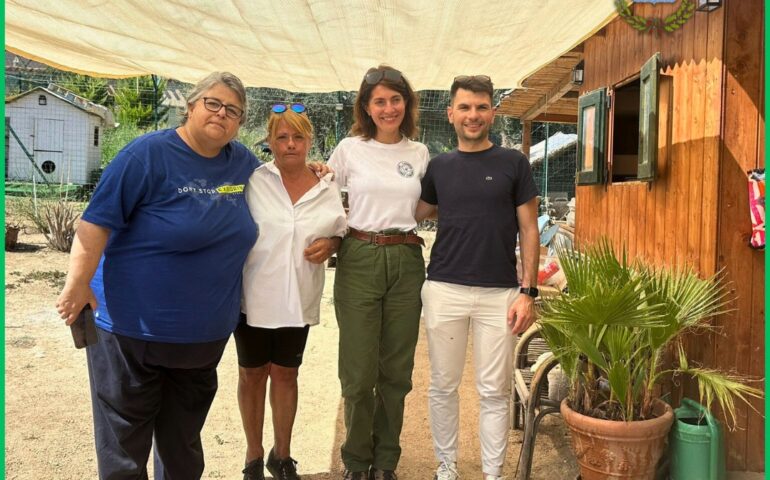 Caterina Murino all’oasi felina di Tortolì in aiuto degli animali bisognosi