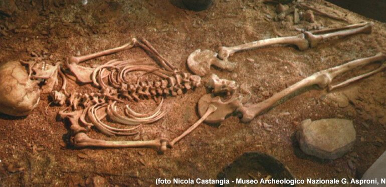 scheletro ritrovato a nuoro di 4000 anni fa