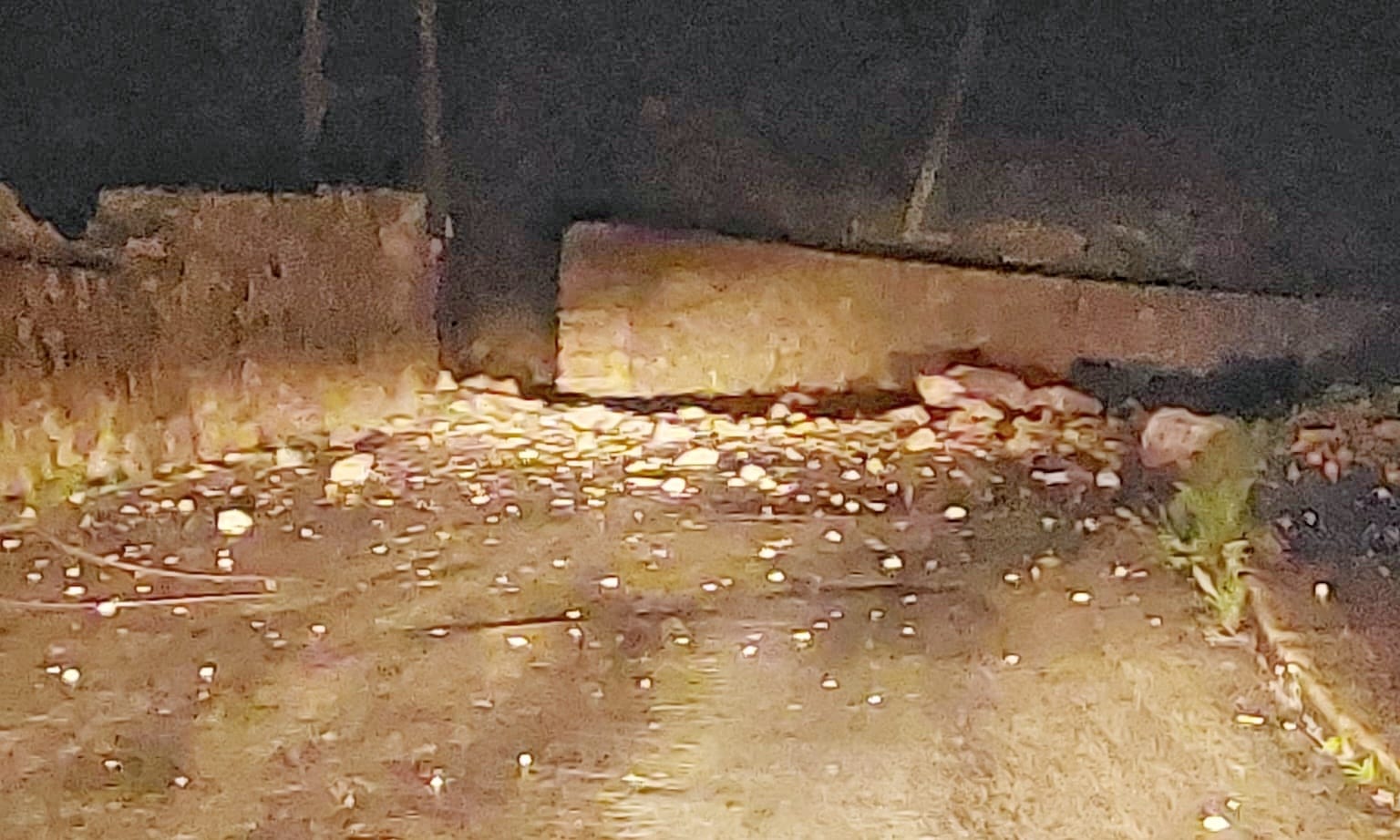 strada dissestata a Ulassai