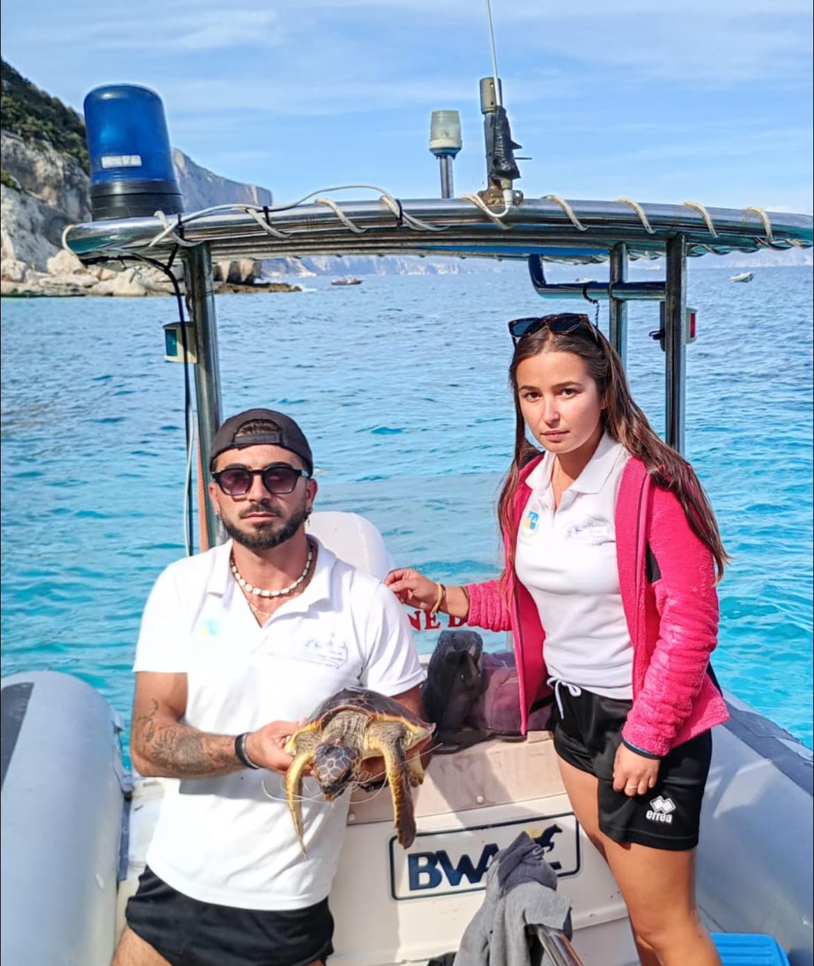 Ragazzi Vigilanza Baunese salvano tartaruga.