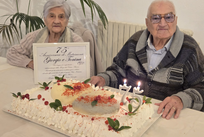 Lanusei in festa: Giorgio Micheli e Tonina Manca celebrano 75 anni di matrimonio