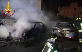 auto siniscola notte PH Vigili del Fuoco