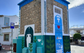 cabina enel dipinta da Mara Damiani a San teodoro