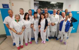 L’équipe del reparto di Ortopedia dell’ospedale di Lanusei