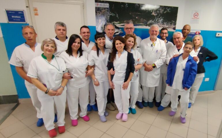 L’équipe del reparto di Ortopedia dell’ospedale di Lanusei