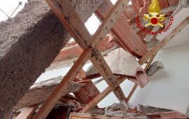 crollo di una casa a cannigione