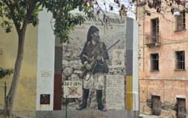 Il murale del bandito Corbeddu a Oliena