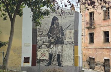 Il murale del bandito Corbeddu a Oliena