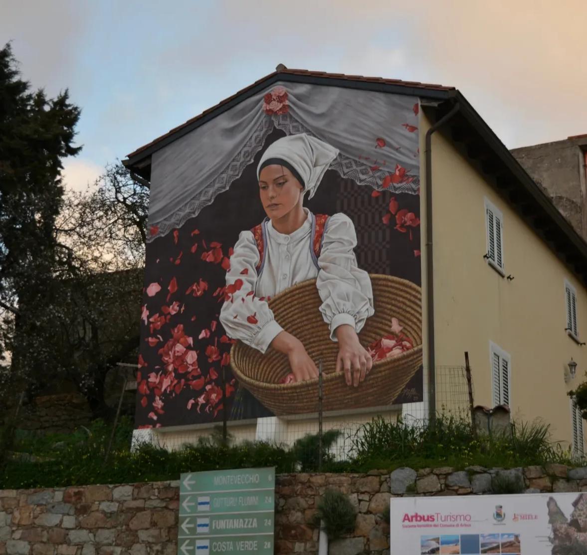 Il murale "sa Ramadura" di Mauro Patta ( pH profilo instagram Patta Artist)
