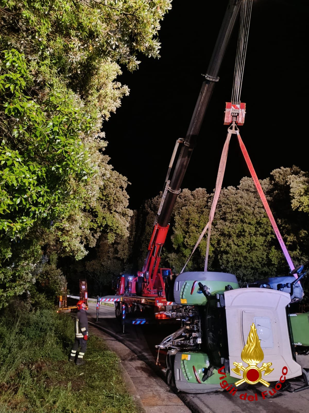 l'incidente a Villagrande PH Vigili del fuoco