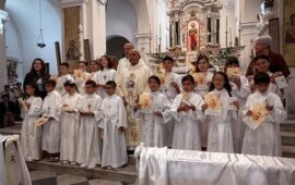 Tortolì, festa per la Prima Comunione dei bambini della Parrocchia di Sant’Andrea